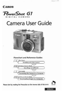 Canon PowerShot G1 manual. Camera Instructions.